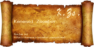 Kenesei Zsombor névjegykártya