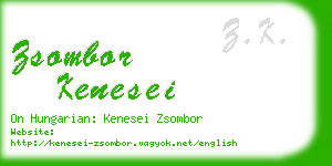 zsombor kenesei business card